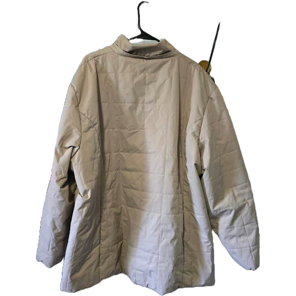 Tally Ho Women’s 2X Beige Quilted Puffer Coat Warm Winter Jacket - Picture 2 of 3